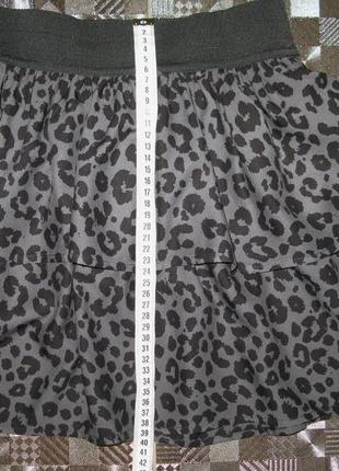Легкая вискозная юбка леопардовый принт h&m xs-s5 фото