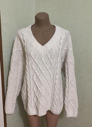 Теплый свитер большого размера