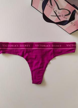 Трусики logo cotton thong panty victoria's secret