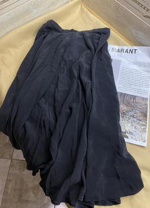 Длинная юбка черная / черная юбка длинная / черная длинная шифоновая юбка