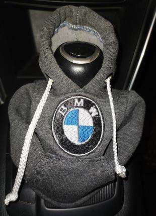 Чехол кофта худи аксессуар на кпп car hoodie бмв bmw серый подарок автомобилисту 10070