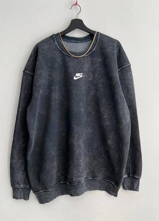 Мужской оверсайз свитшот найк на флисе / кофта бренд nike