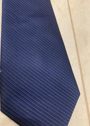 Краватка галстук шовк giorgio armani ретро вінтаж синій3 фото