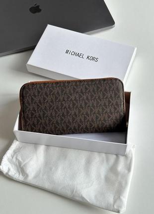 Женский кошелек michael kors wallet brown/ginger3 фото