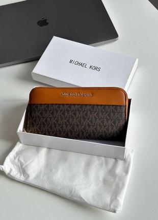 Женский кошелек michael kors wallet brown/ginger2 фото