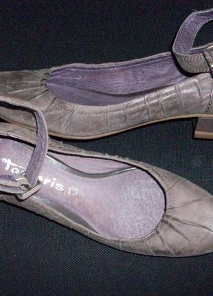 Новые кожа стильные туфли удобные балетки tamaris. рр 37 и 41.
