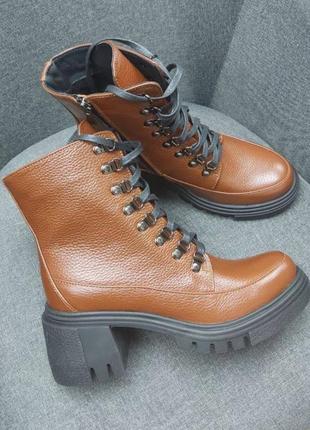 Черевики з натуральної італійської шкіри та замші жіночі