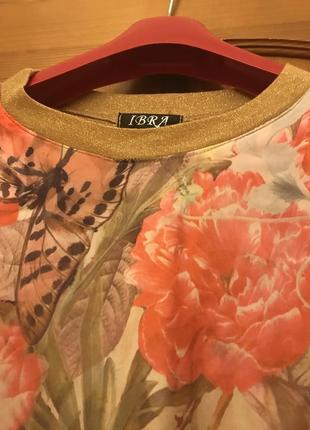 Симпатичная комбинированная блуза,кофточка с люрексовой нитью, ibra2 фото