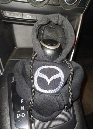 Чехол кофта худи аксессуар на кпп car hoodie мазда mazda черный подарок автомобилисту 10070