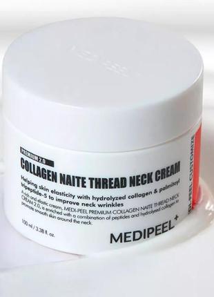 Крем для шеи medi-peel premium collagen naite thread neck cream 2.0 100 мл2 фото