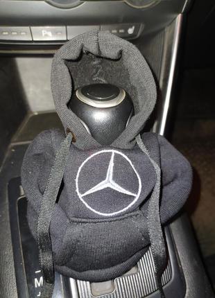 Чехол кофта худи аксессуар на кпп car hoodie мерседес mercedes черный  подарок автомобилисту 10070