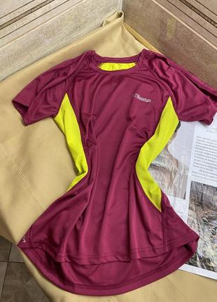 Спортивна футболка розова / футболка для спорту / фітнес речі / футболка