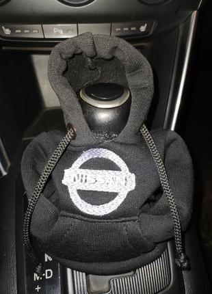 Чехол кофта худи аксессуар на кпп car hoodie ниссан nissan черный подарок автомобилисту 10070