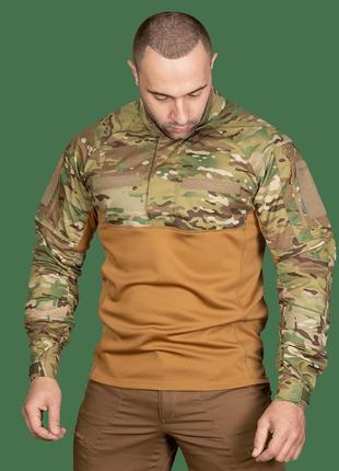 Сорочка армійська бойова тактична дихаюча сорочка для військових підрозділів ubacs xl multicam/койот tr-442 фото