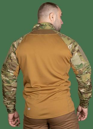 Сорочка армійська бойова тактична дихаюча сорочка для військових підрозділів ubacs xl multicam/койот tr-444 фото