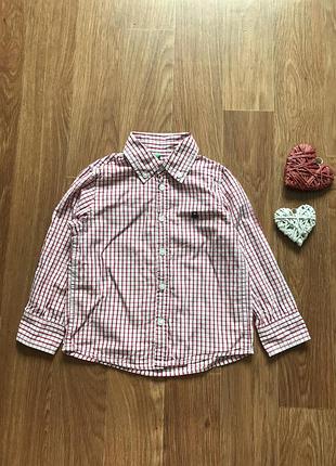 Крутая рубашка в клетку benetton 4-5 лет