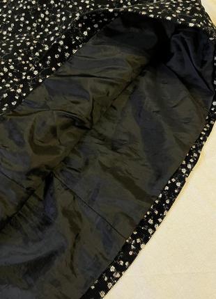 Черная вельветовая юбка-мини в цветочный принт от hm4 фото