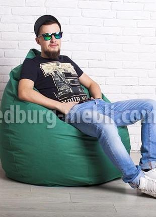 Кресло мешок груша большой | зеленый oxford1 фото