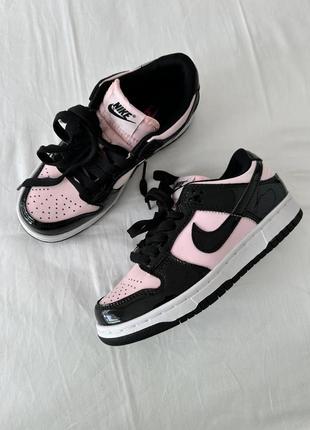Nike dunk sb low "patent black/pink"5 фото