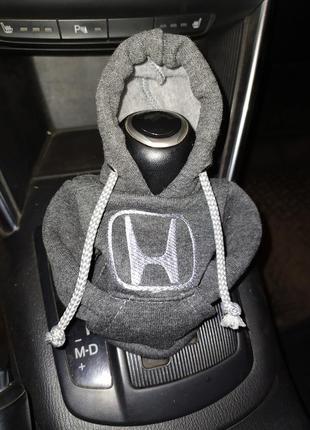 Чехол кофта худи аксессуар на кпп car hoodie хонда honda серый подарок автомобилисту 10070