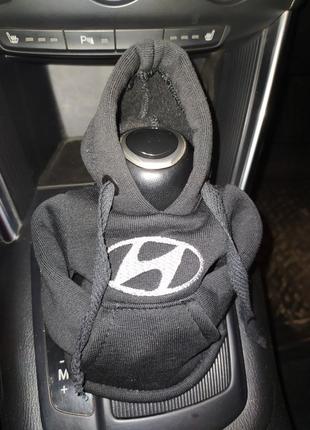 Чехол кофта худи аксессуар на кпп car hoodie хюндай хендай hyundai черный подарок автомобилисту 1007