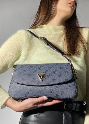 Женская сумка guess cordelia flap shoulder bag blue люкс качество2 фото