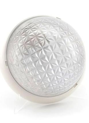 Світильник настінно-стельовий пластиковий кришталь е27 білий