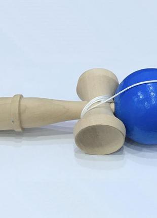 Іграшка kendama (кендама) beryou ztoyl дерев'яна (синя кулька) 18 см