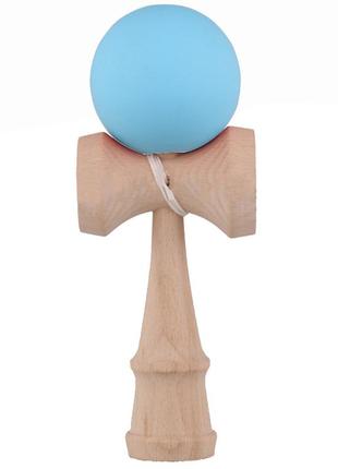 Іграшка kendama (кендама) beryou ztoyl дерев'яна (матова блакитна кулька) 18 см