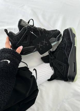 Nike jordan retro 4 x kaws black