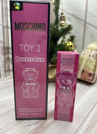 Парфюмированный набор moschino toy 2 bubble gum парфюм и лосьон