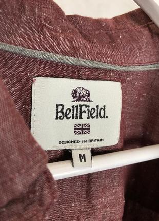 Хлопковая рубашка британского бренда bellfield размер s m хлопок3 фото