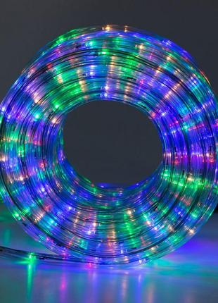 Гірлянда вулична стрічка дюралайт 7 м морозостійка 240 led світлодіодна, rgb різнокольоровий4 фото