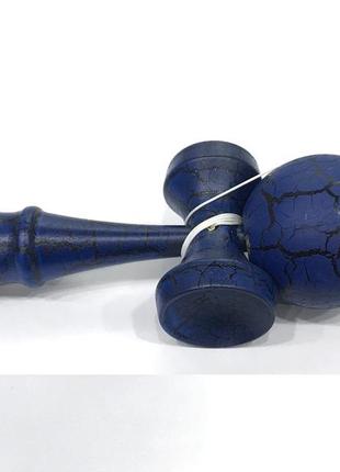 Іграшка kendama (кендама) beryou ootdty (синьо-чорний) дерев'яна 18 см