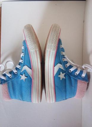 Высокие кеды для девочки. т.м. converse. 20 см. стелька.6 фото