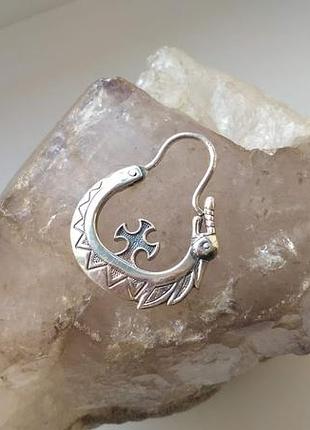 Козацкая серьга из серебра