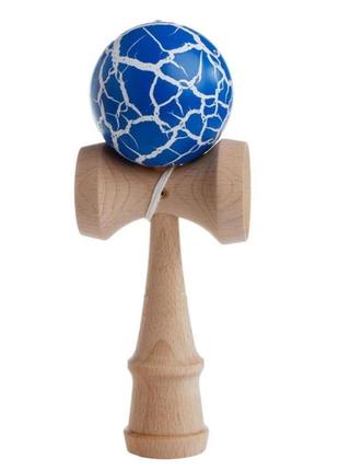 Іграшка kendama (кендама) beryou ootdty (біло-синій кулька) дерев'яна 18 см