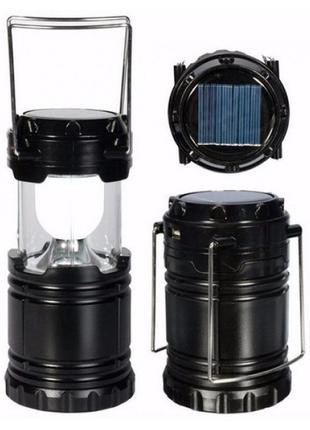 Туристический фонарь-лампа на солнечной батарее с функцией павербанка camping mh-5800t (6+1 led). jl-629 цвет:1 фото