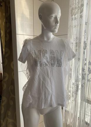 Футболка біла msgm