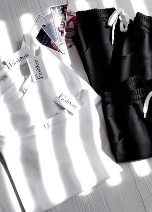 Спортивный костюм mf507 черно-белый s4 фото