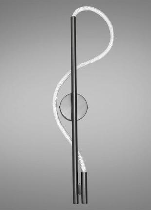 Бра настенное неоновый шнур "ropelight" 14вт черный хром 9607-bhr