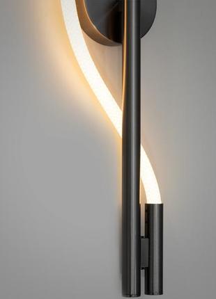 Бра настенное неоновый шнур "ropelight" 14вт черный хром 9607-bhr