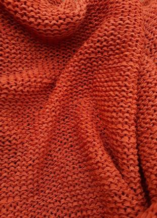 Красивый свитер джемпер терракотового цвета4 фото