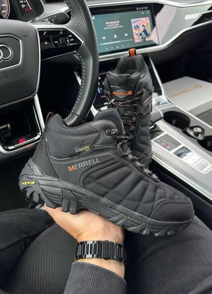 Термо кроссовки ❄️зимові чоловічі кросівки merrell cordura black orange fur❄️    (зима)мерел1 фото