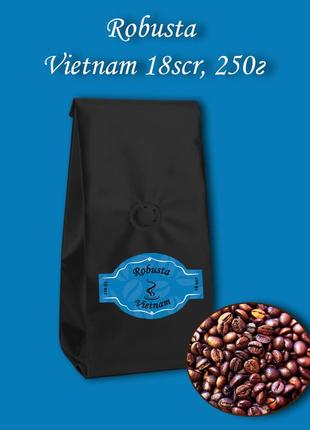 Кофе зерновой robusta vietnam 18scr 250г. бесплатная доставка от 1кг!