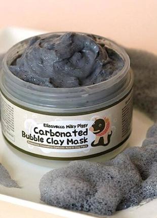 Терміни. оригінал. маска elizavecca milky piggy carbonated bubble clay mask