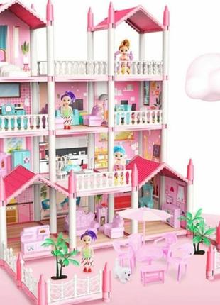 Кукольный домик, игрушка для маленькой девочки, замок принцессы, вилла