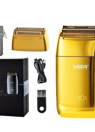 Професійний шейвер vgr v-399 professional foil shaver gold