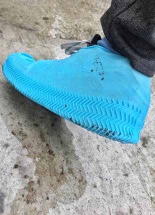 Силіконові водонепроникні чохли для взуття1 фото