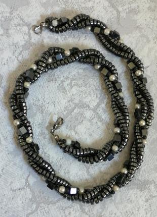 Колье, ожерелье, бусы, намисто украшение
длина  48 см